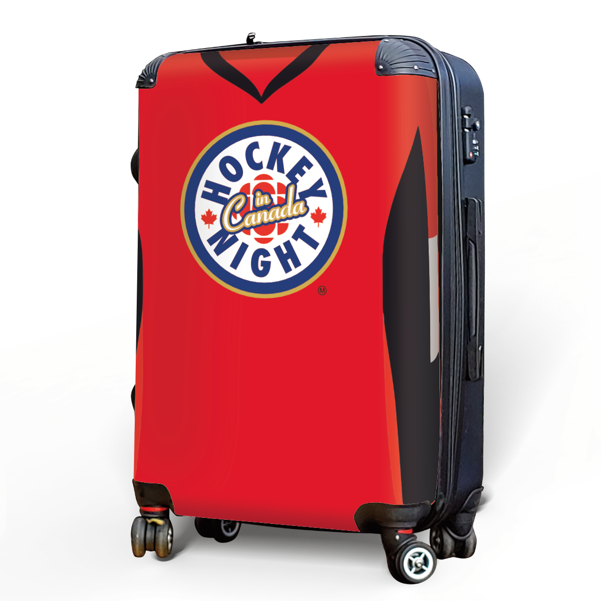 Hockey Night In Canada Luggage - Classic Logo and Red Ottawa Sweater Design Officially Licensed