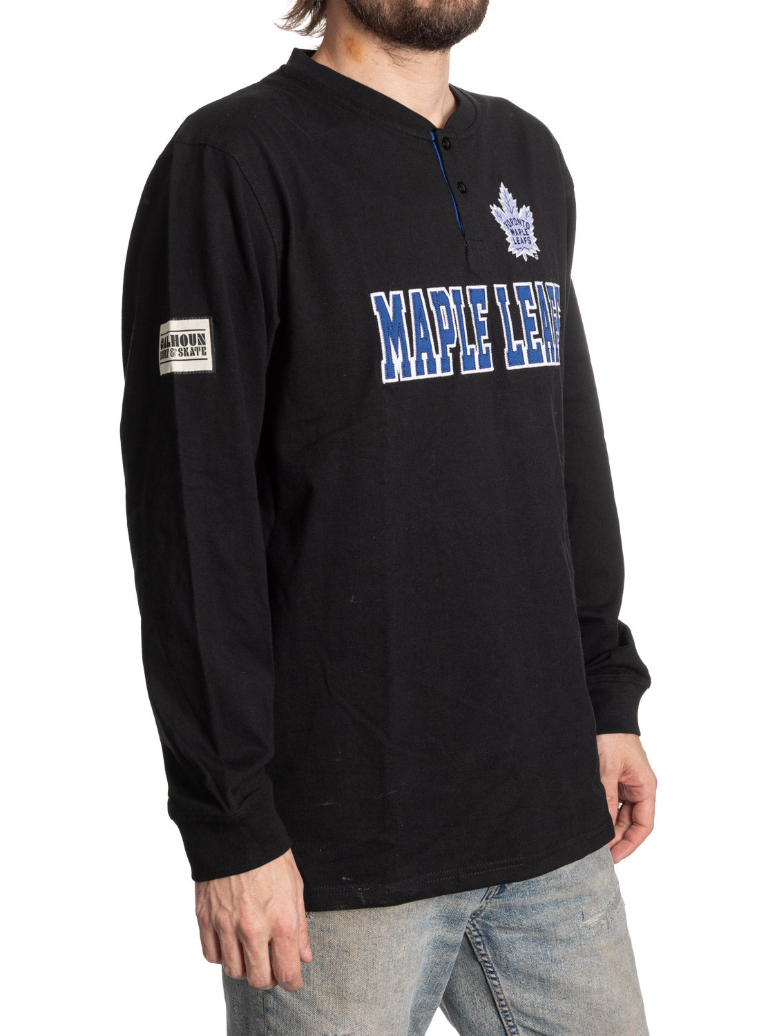 Toronto Maple Leafs Long Sleeve Henley Blackout Edition - Presale