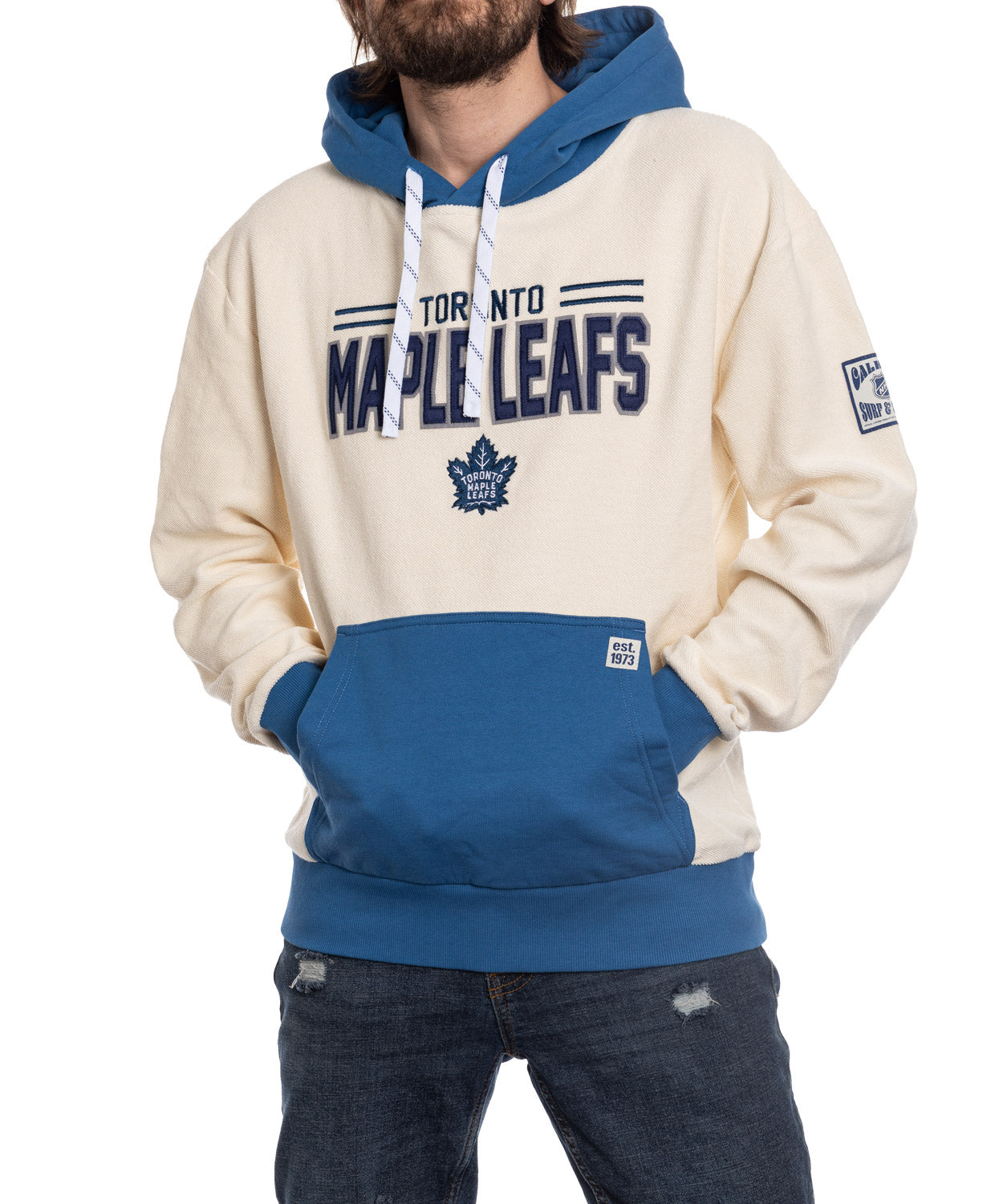 Toronto Maple Leafs NHL Unisex Reverse Terry Retro Premium Hoodie