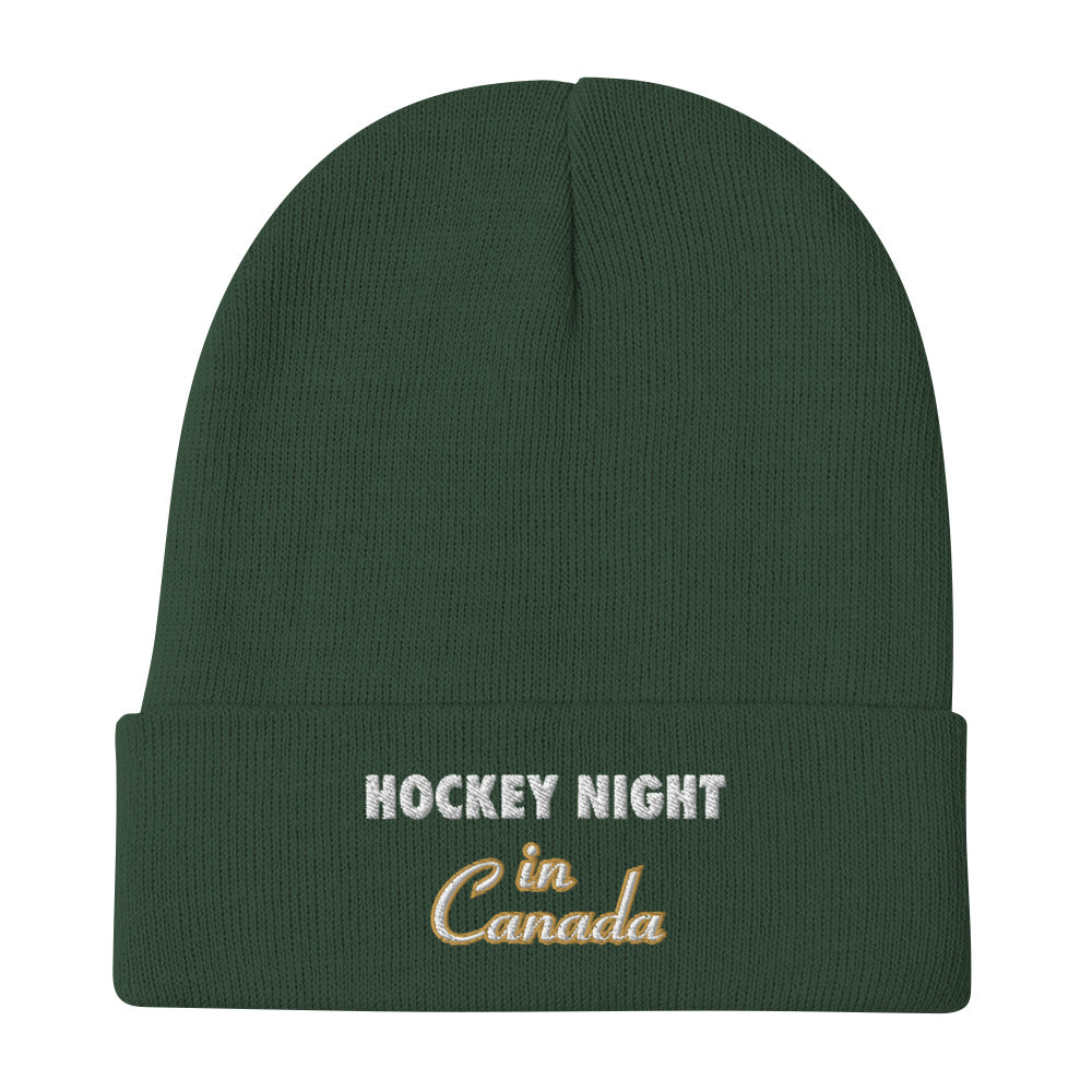 Hockey Night In Canada Embroidered Toque (Beanie) Officially Licensed Custom Font — alternate product view 4