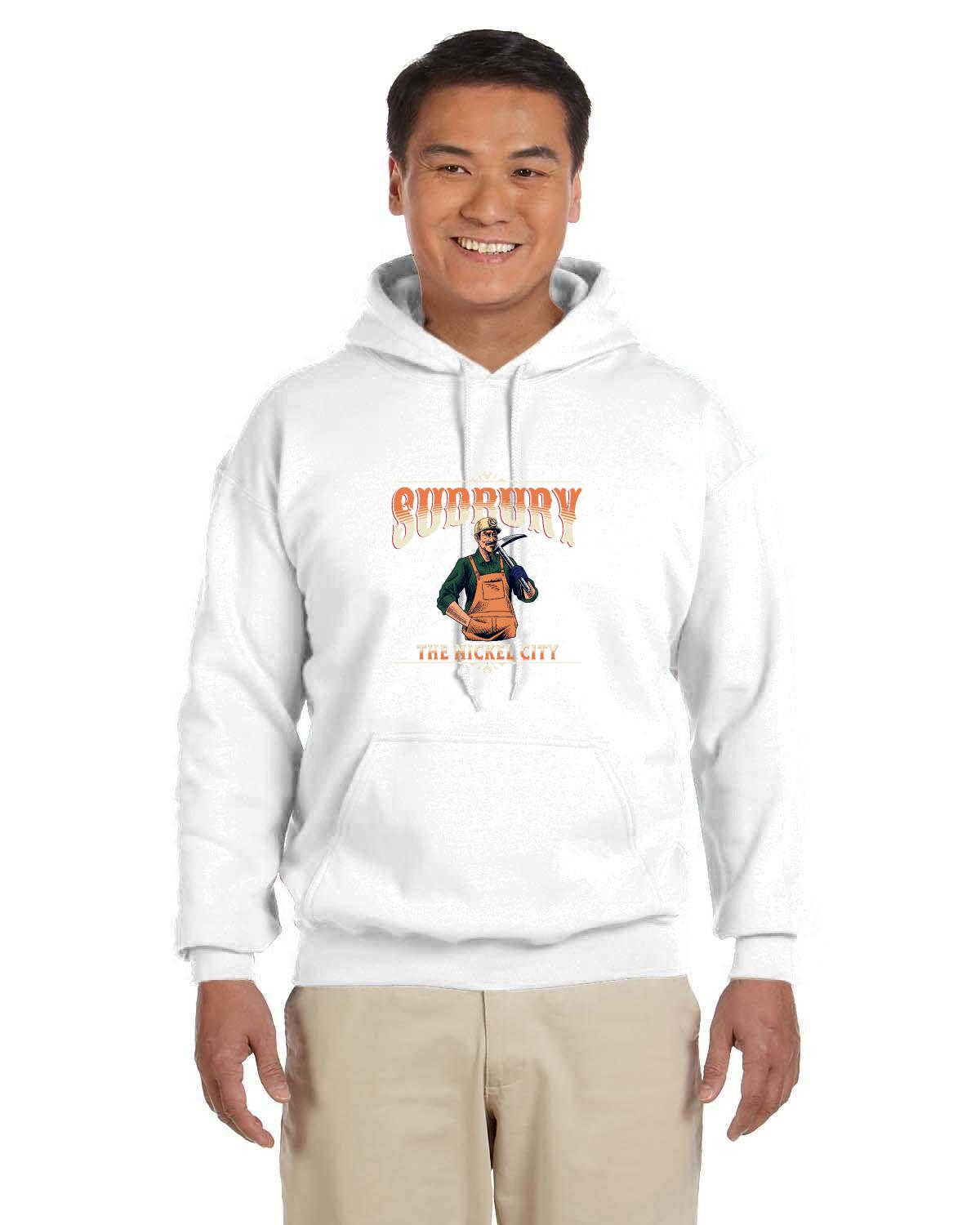 Canadian City Hoodie, Sudbury, Ontario, Miner Design, The Nickel City, Men's Hoodie H1