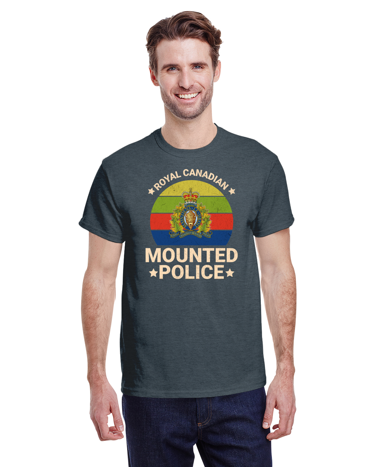 RCMP Men's T-Shirt, Royal Canadian Mounted Police Featuring Official Crest