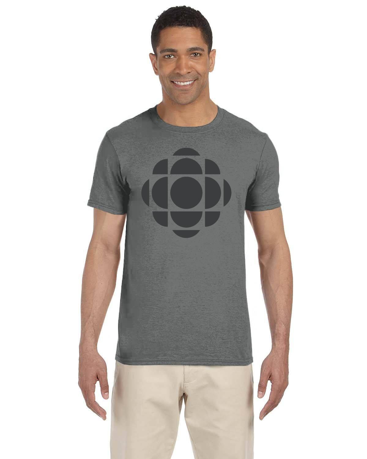 CBC Gem Grey Logo T-Shirt, Canadian Nostalgia, Officially Licensed CBC Apparel