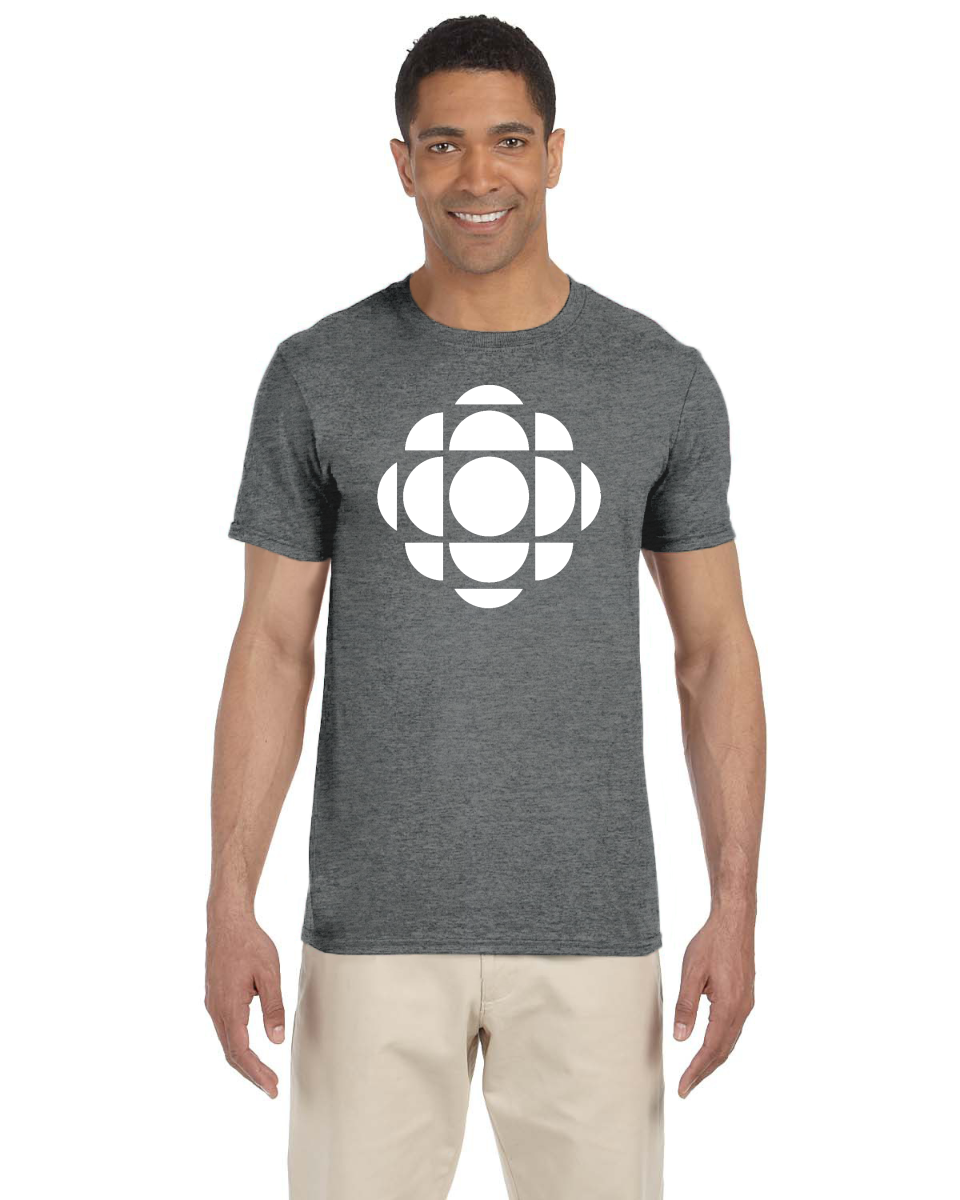 CBC Gem White Logo T-Shirt, Canadian Nostalgia, Officially Licensed CBC Apparel