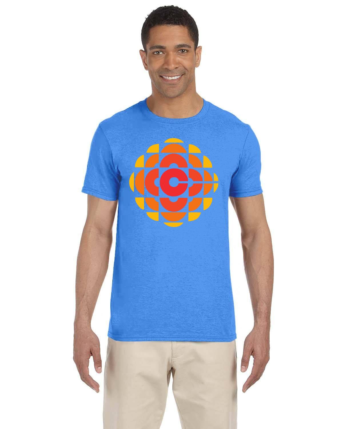 CBC 70's Retro Gem Logo T-Shirt, Canadian Nostalgia, Officially Licensed CBC Apparel