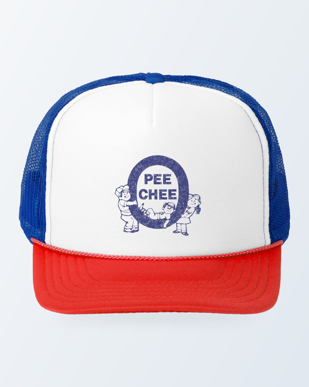 O Pee Chee Canadian Nostalgia Trucker Cap Blue Distressed Logo