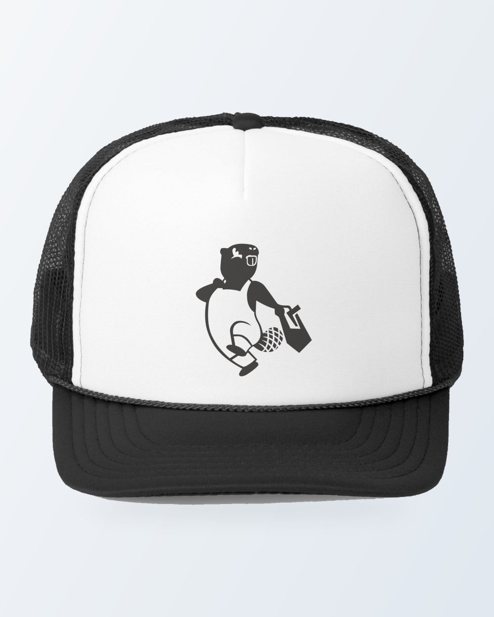 Joe Beaver Canadian Nostalgia Trucker Cap Black Logo Non Distressed