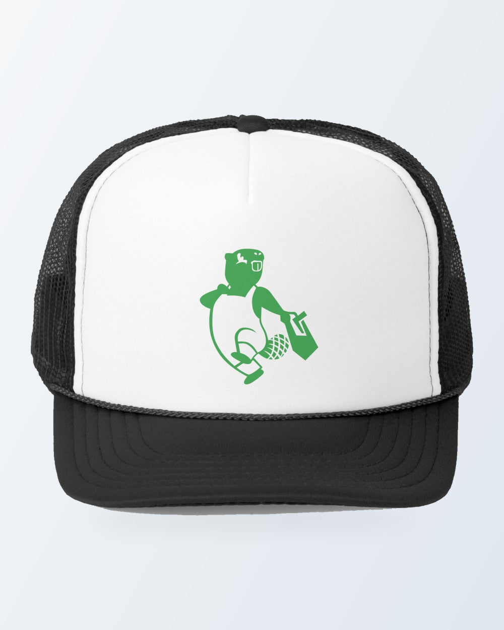 Joe Beaver Canadian Nostalgia Trucker Cap Green Logo Non Distressed