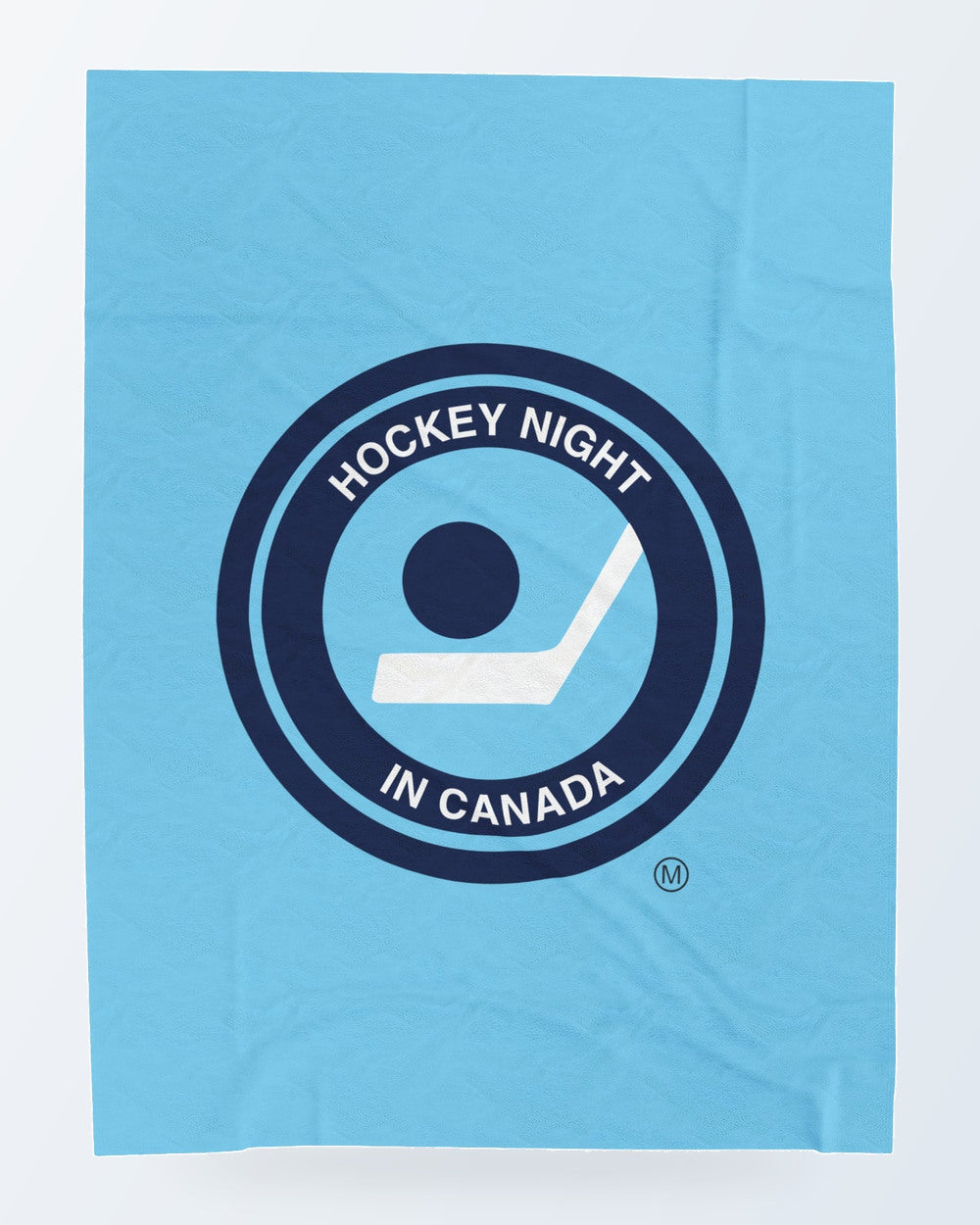 Hockey Night in Canada Retro Logo Plush Blanket – Blue