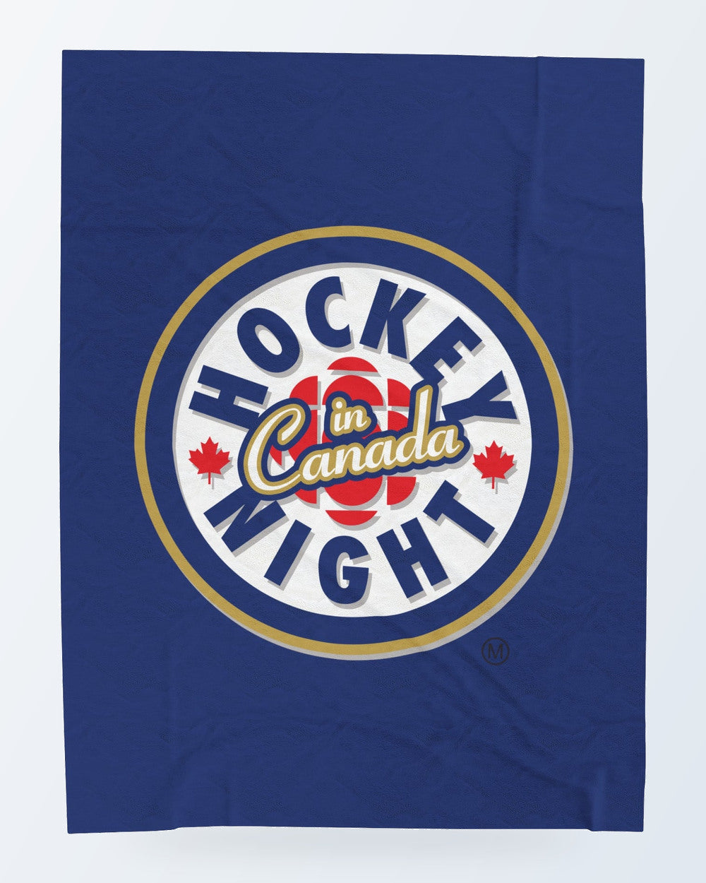 Hockey Night in Canada Classic Logo Plush Blanket – Blue
