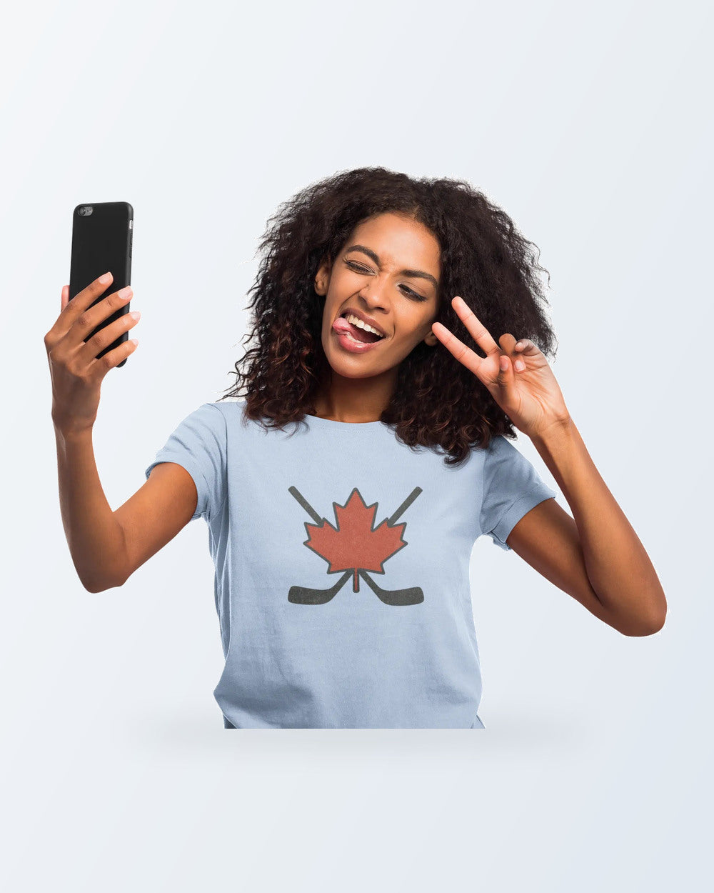 Maple Leaf Hockey Sticks Women's T-Shirt – Canadian Hockey Pride Tee