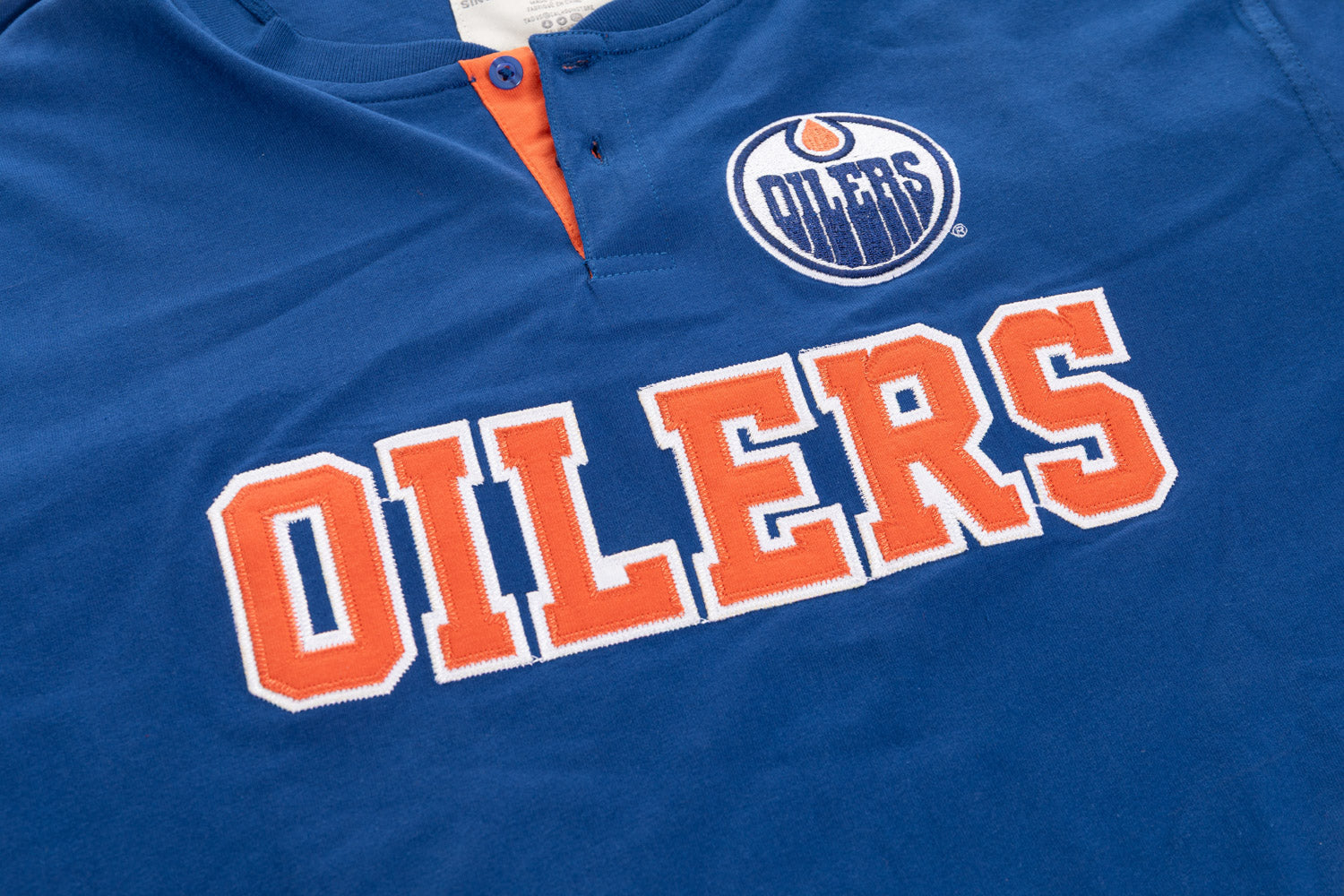 Edmonton Oilers Long Sleeve Henley- Presale