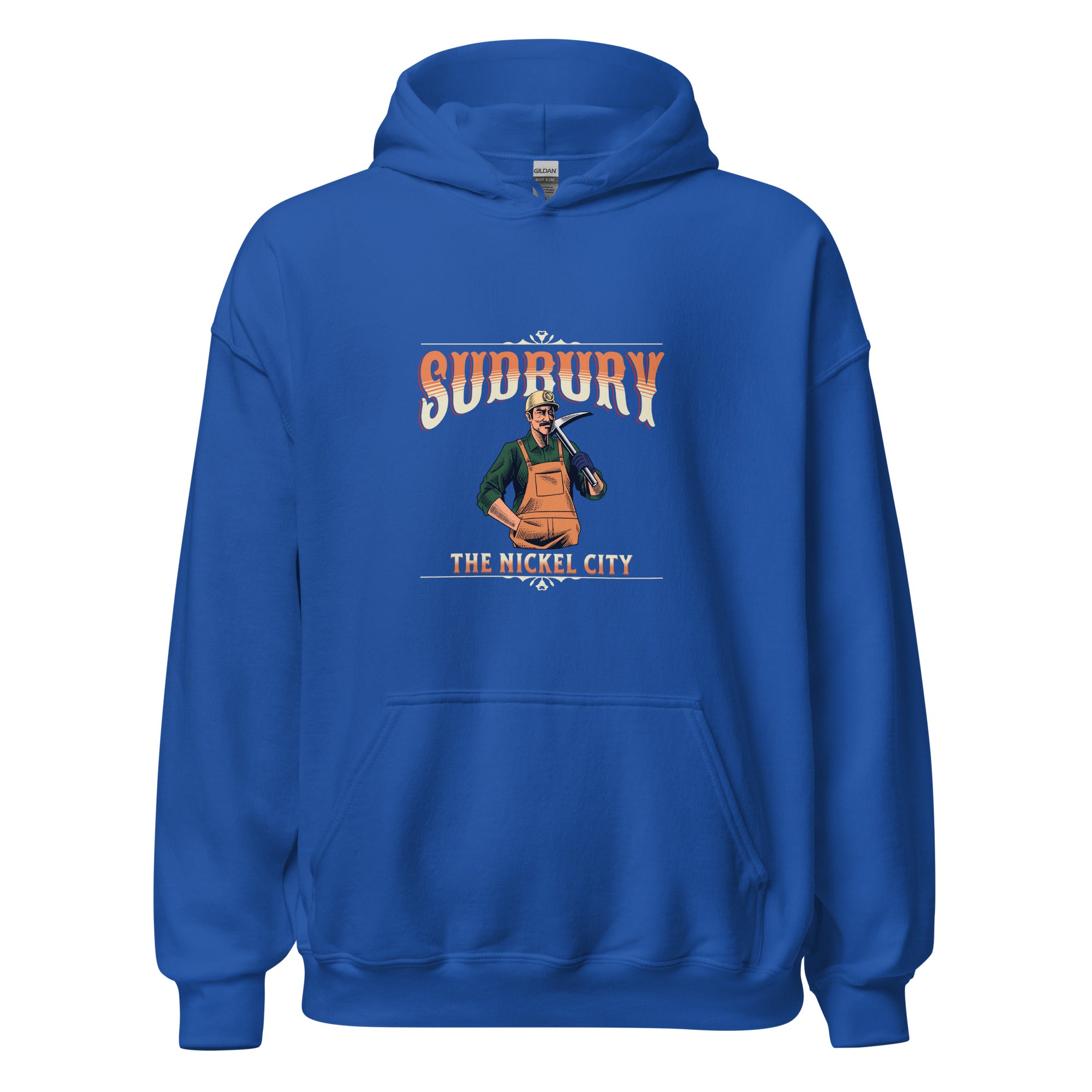 Canadian City Hoodie, Sudbury, Ontario, Miner Design, The Nickel City, Men's Hoodie H1